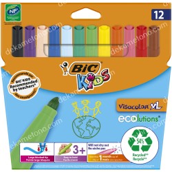 ΜΑΡΚΑΔΟΡΟΙ ΖΩΓΡΑΦΙΚΗΣ 12 ΤΕΜΑΧΙΑ ECO VISACOLOR XL
