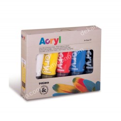 ΑΚΡΥΛΙΚΑ ΧΡΩΜΑΤΑ ΣΕ ΣΕΤ ΣΩΛΗΝΑΡΙΟ 75ML 5 ΧΡΩΜΑΤΑ PRIMO