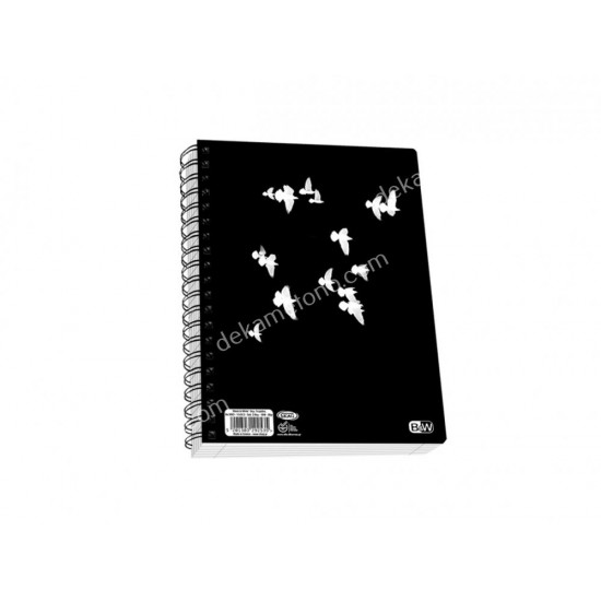 τετραδιο σπιραλ black and white 17*25 3θεματων νο9063 skag 02.11.0337