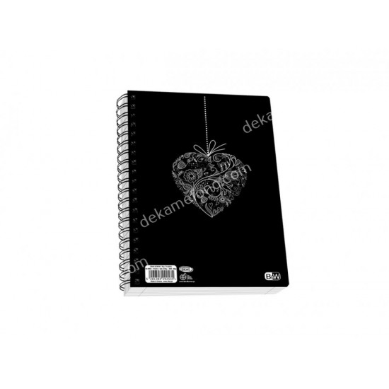 τετραδιο σπιραλ black and white 17*25 3θεματων νο9063 skag 02.11.0337