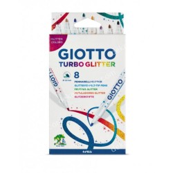 ΜΑΡΚΑΔΟΡΟΙ GIOTTO TURBO GLITTER 8ΧΡΩΜΑΤΑ