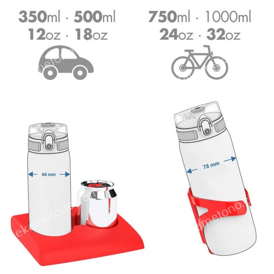 παγουρι slim 500ml μωβ ion8 04.03.0041