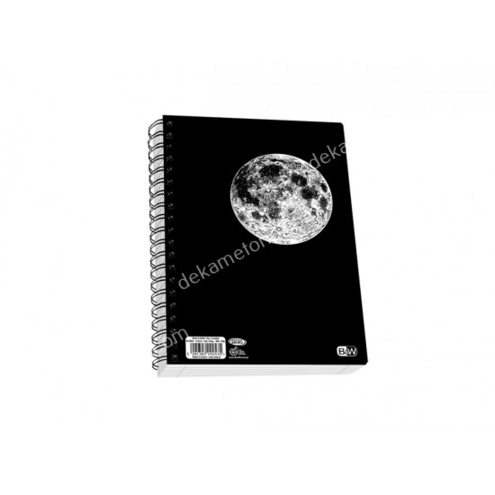 τετραδιο σπιραλ black and white 17*25 2θεματων νο9062 skag 02.11.0336