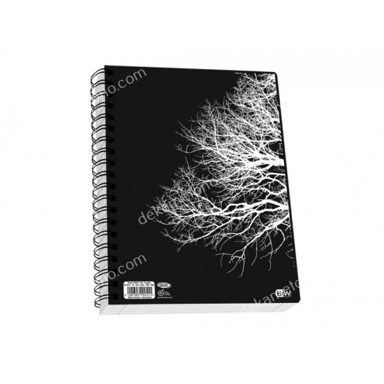 τετραδιο σπιραλ black and white a4 2θεματων νο9072 skag 02.11.0334