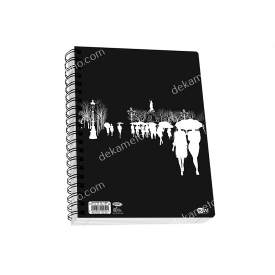 τετραδιο σπιραλ black and white a4 2θεματων νο9072 skag 02.11.0334