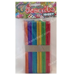 ΞΥΛΑΚΙΑ ΠΑΓΩΤΟΥ ΧΡΩΜΑΤΙΣΤΑ 100ΤΕΜ 150*18ΜΜ  DESCRIBO