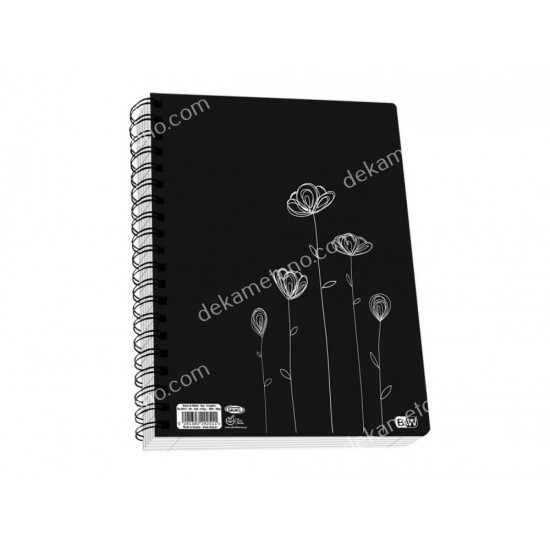 τετραδιο σπιραλ black and white a4 2θεματων νο9072 skag 02.11.0334
