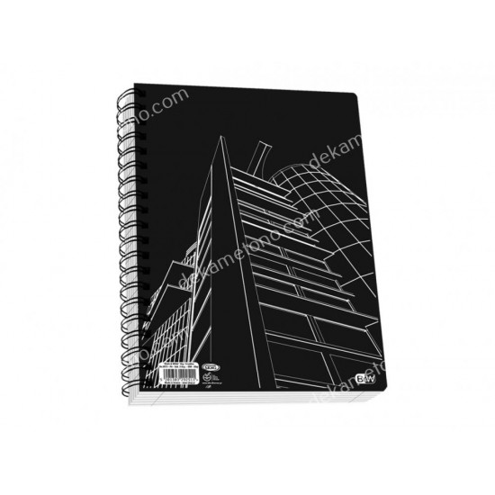 τετραδιο σπιραλ black and white a4 2θεματων νο9072 skag 02.11.0334